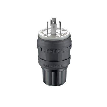 Leviton Industrial Grade Wetguard Plug 20 Amp, 250 Volt 3-Phase 26W75-B