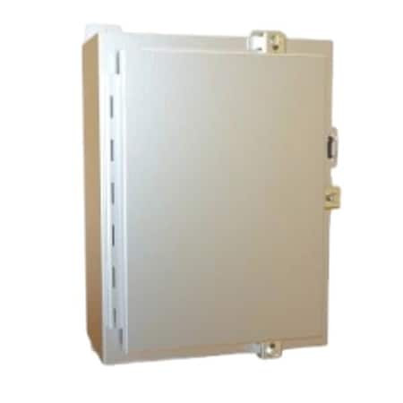 Hammond Clamps Electrical Enclosure, 30 in H, 12 in D, 24 in W, 12, 13, 3R, 4, 4X, Stainless Steel 1418N4S16K12