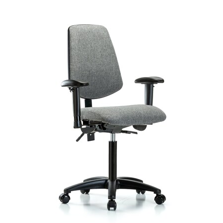 Blue Ridge Ergonomics Fab Med Bench Chair, Bk, Cast, Gry, 6-Way Adjustable, 22" to 29" Height, Gray BR-FMBCH-MB-RG-T1-A1-NF-RC-F44