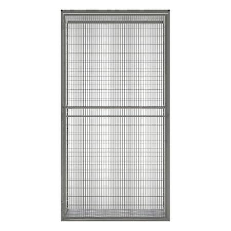 Folding Guard Bulk Storage Locker Starter, 48 in W, 37 in D, 93 in H, 0 Shelves, 1 Doors LCD-4837SKB3