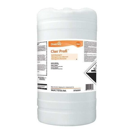 Diversey Liquid Laundry Detergent, Drum, 15 gal 95732331