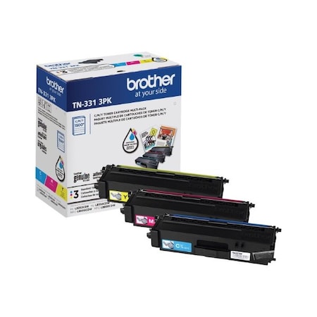 Brother Standard Yield Cyan, Magenta and Yellow Toner Cartridge, 3PK TN3313PK