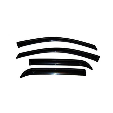 Ventshade Rainguards, Aerodynamic Design, Tape-On, Smoke, Acrylic, Set Of 4 94632