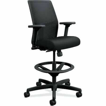 Hon Ignition Seating Mesh Back Task Stool - Black Seat Color - Black Frame Color - Low Back - 5-star I2S1AMBLC10T