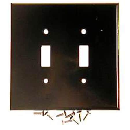 Ezgeneration Brown Double Gang Double Toggle Wallplate EZ335004