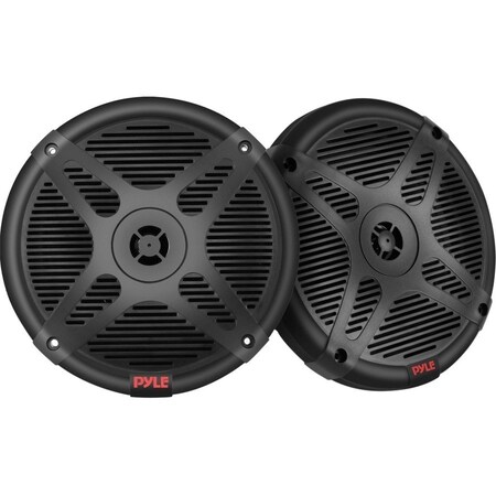 Pyle 6.5 Inch Dual Marine Speakers - Waterproof, Bluetooth Compatible, Amplified Audio Stereo PLMRF65MB