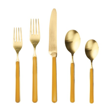 Mepra Fantasia Ice Gold Flatware Set - 5 Pieces - Mustard 10O722005OI