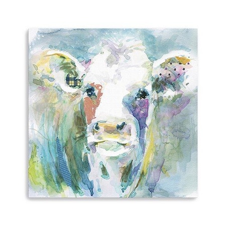 Homeroots Watercolor Cow Unframed Print Wall Art 398928