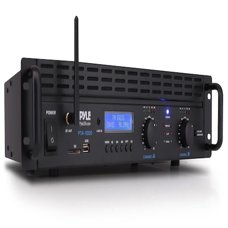 Pyle 2-Channel Rack Mount Power Amplifier with Bluetooth PTA1000BT