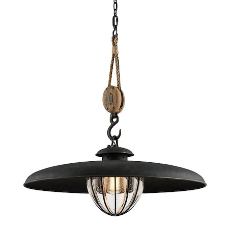 Troy Lighting Murphy 1 Light Pendant 32 In. Forged Iron F4907-FOR