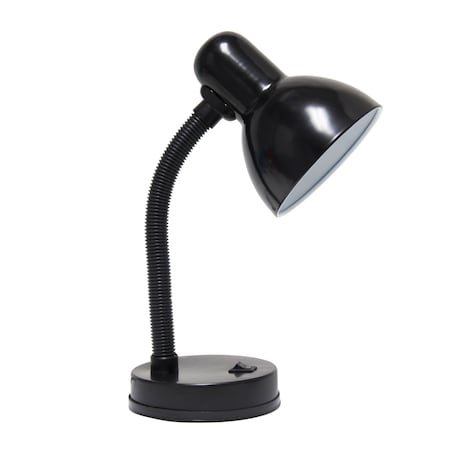 Homeroots 14" Black Metal Swing Arm Table Lamp 645883