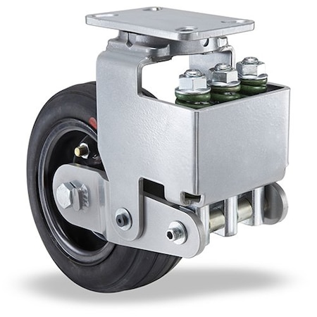Hamilton Aerospace Spring Loaded Forge Master Swivel Caster, 10" x 4" Heavy Duty Solid Pneumatic Tire S-AEZFFM-10SPRT