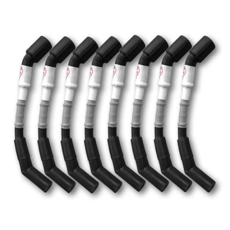 Green Arrow Equipment 10 mm Spark Plug Wires, Grey with Black Boots - Set of 8 GR3848048