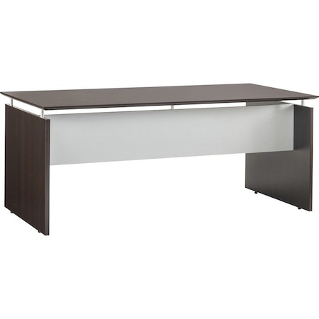 Mayline Straight Front Desk Medina Desk, Straight, Mocha, 72", 36" D X 42-3/4" H, 72" W X Mocha Laminate MNDS72LDC
