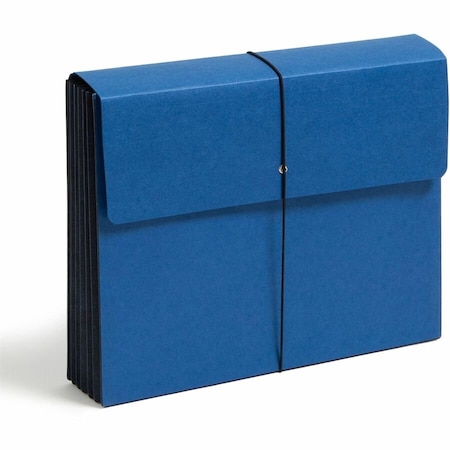 Smead Expanding Wallet, 514 Expansion, Flap and Cord Closure, Navy, 10 per Box 71122 SMD71122