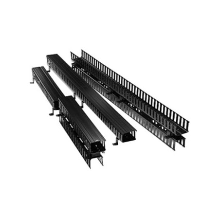 Leviton Cable Management, 80" Vertical Front & Rear Duct, Black 4980L-VFR
