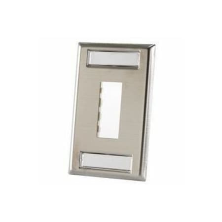 Ortronics 2-PORT FLUSH MOUNT UNLOADED, SINGLEGANG TRACJACK, STAINLESS STEEL 403STJ12