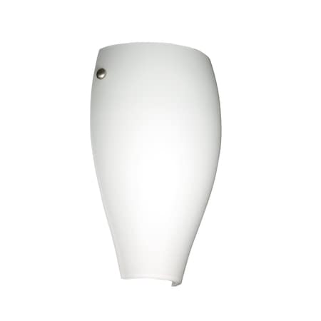 Besa Lighting Chelsea Wall Sconce, Opal Matte, Satin Nickel Cap Finish, 1x8W LED 704307-LED-SN