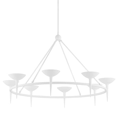 Troy Lighting Cecilia 8 Light Chandelier 55 In. Gesso White F2608-GSW