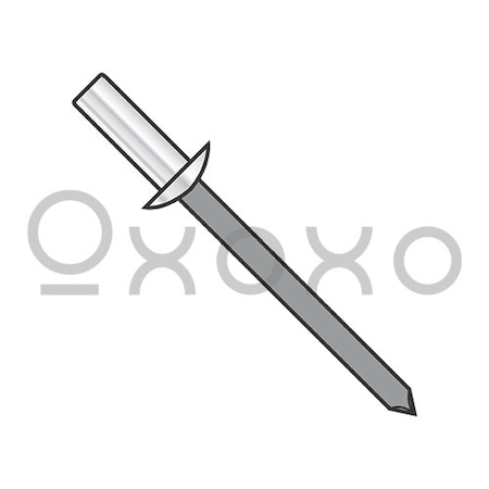 Oxoxo 3/16X.02-.12 Closed End Aluminum Rivet Steel Mandrel Carbon Steel, 5000PK 218779