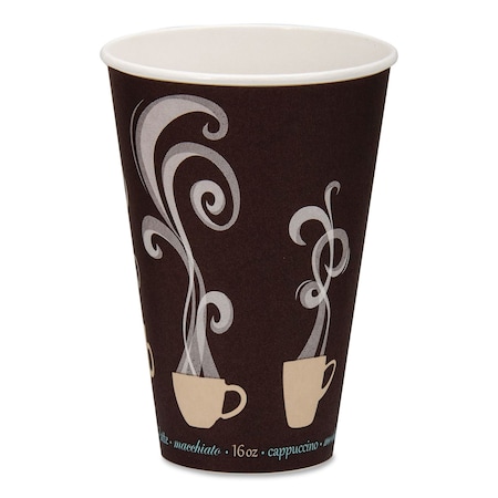 Dart Thermoguard Insulated Paper Hot Cups, 16 oz, Steam Print, PK600, 600PK DWTG16ST