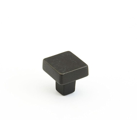 Schaub 1-1/4in Diameter Square Vinci Cabinet Knob Black Bronze Finish 789-BB