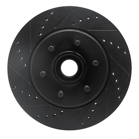 Dynamic Friction Co DFC Brake Rotor - Drilled and Slotted - Black 633-54184L