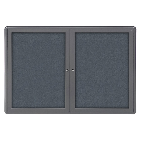Ghent Enclosed Fabric Bulletin Board 36x60", 2 Door OVG4-F91