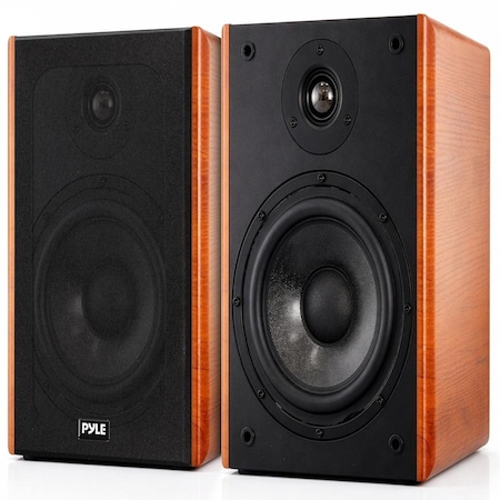 Pyle 5.25 in Home Audio Speakers, 2-Way Passive Bookshelf, 200W Max Power, 1 in Silk Dome Tweeter PHQBS52