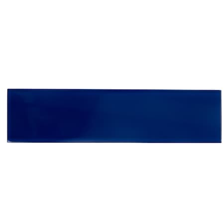 Apollo Tile 1Cobalt Blue 4 in x 16 in Glass Glossy Wall Subway 5.33 sqft/case, 12PK APLA88012 4x16A