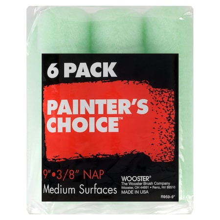 Wooster 3/8 NAP Roll Cover, 6PK R959-9
