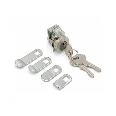 Ecs Hardware Durable Prem Exterior Weatherproof Mailbox Lock Multi-Cam HL1 Keyway Keyed Different US14 Bright Ni ECSH-MCMOD