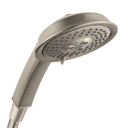 Hansgrohe Raindance Classic Handshower 100 3-Jet, 2.0 GPM in Brushed Nickel 04345820
