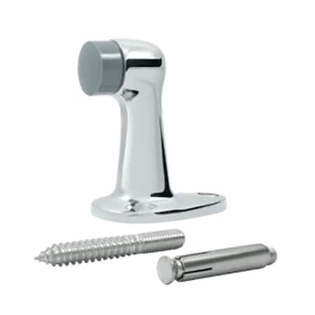 Patioplus 2.87 in. Floor Door Bumper, Bright Chrome - Solid PA877990