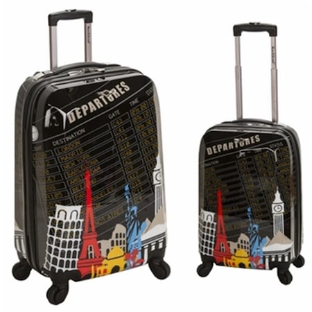 Rockland 2 PC POLYCARBONATE-ABS UPRIGHT LUGGAGE SET - DEPARTURE F212-DEPARTURE