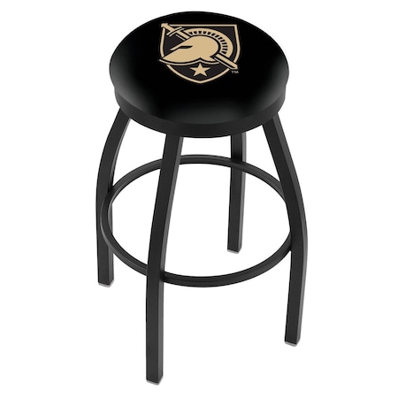 Holland Bar Stool Co 30" Blk Wrinkle US Military Academy ARMY Swivel Bar Stool, Accent Ring L8B2B30USMilA