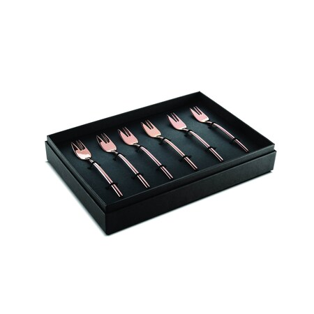 Mepra Due Cake Forks Set - 6 Pieces  - Bronze 109044115