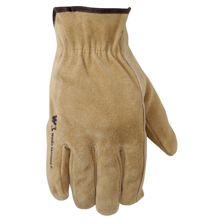 Wells Lamont L Split Cowhide Leather Driver Tan Gloves 1012L