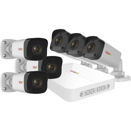 Revo America Ultra HD 8 Channel 1TB NVR Surveillance System with 6 x 2 Megapixel Cameras RU82B6E-2T