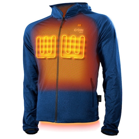Gobi Heat Apex Men's Heated Hoodie, Blue, 2XL 723503