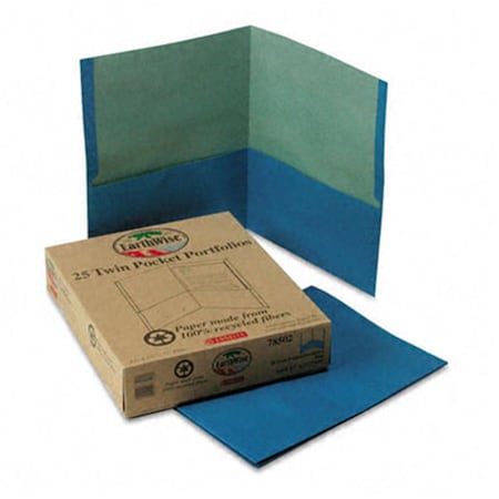 Esselte Pendaflex Esselte Pendaflex  Recycled Paper Twin-Pocket Portfolio Blue 78502