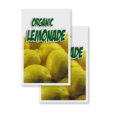 Signmission Organic Lemonade, Vinyl Decals Only 24 Inch x 36 Inch, Vinyl Decal, 2PK DSB-2436-2PACK-Organic Lemonade