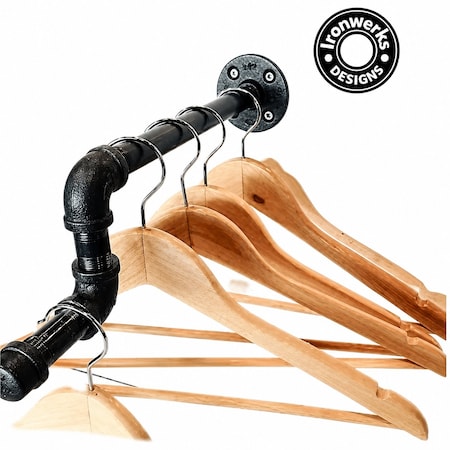 Ironwerks Designs 15" Black Pipe Clothes Rack IW-CH-Rack