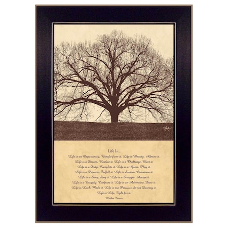 Homeroots Life Is 1 Black Framed Print Wall Art 415373
