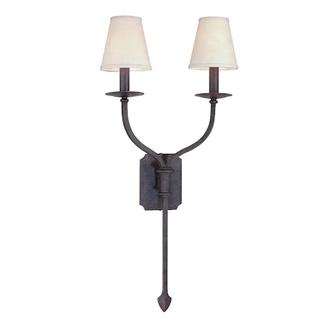 Troy Lighting La Brea 2 Light Wall Sconce 14.5 In. Textured Iron B2482-TRN