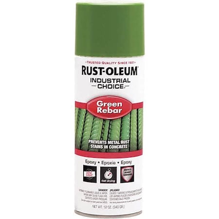 Rust-Oleum Industrial Choice RB1600 System Green Rebar Epoxy Spray, 12 oz 261937
