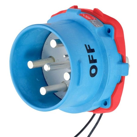 Meltric DR150 INLET POLY BLUE SIZE 5 TYPE 4X 3P+N+G 150 A 277/480 VAC 60 Hz +2 AUX 31-98247-K04-262