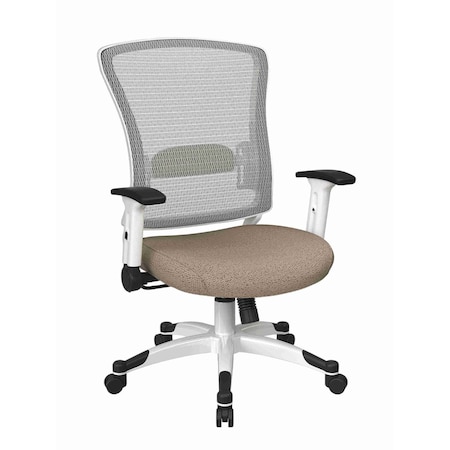 Space Seating Pulsar White Frame Managers Chair, Twilight Cotton 317W-W1C1F2W-K008