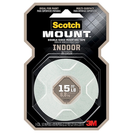 Warner 1/2in x 80in 3M 110H White Scotch-Mount Indoor Mounting Tape 435