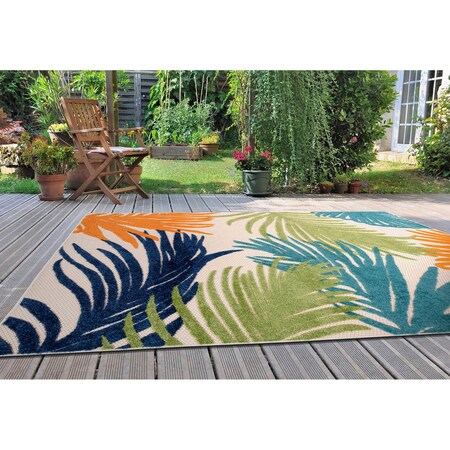 World Rug Gallery Amalfi Contemporary Tropical Floral Indoor/Outdoor Area Rug 4 ft x 6 ft Multi 8013MULTI4X6